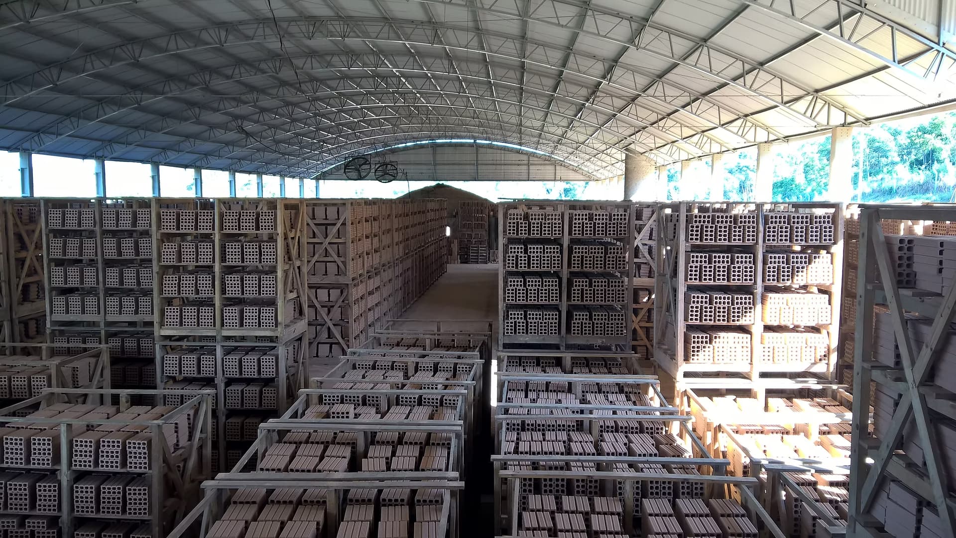 Produção de tijolos